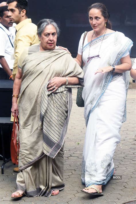 Sanjana Kapoor arrives at the prayer meet of her father Shashi Kapoor ...