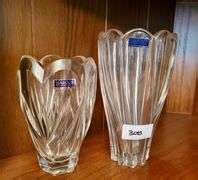 2pc Marquis Waterford Lead Crystal Vases - BHHS GA Properties Auction Group