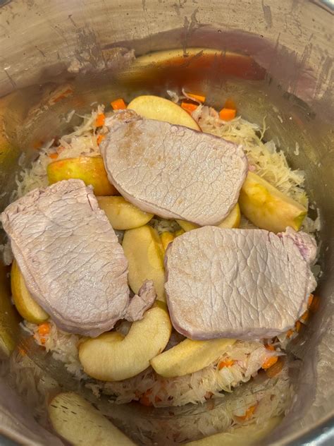Instant Pot Pork Chops with Sauerkraut - Plowing Through Life
