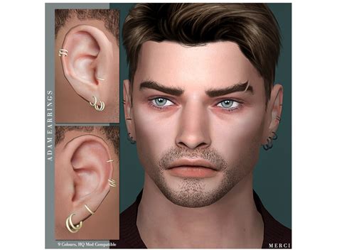 The Sims Resource - Adam Earrings