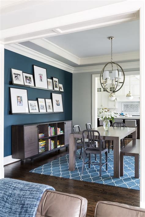 Here's Proof That Blue Accent Walls Are Always a Good Idea | Grey walls living room, Accent ...