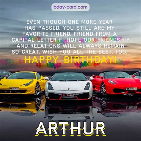 Birthday images for Arthur 💐 — Free happy bday pictures and photos | BDay-card.com