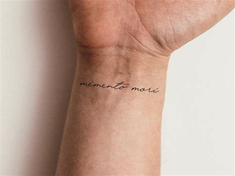 Memento Mori Temporary Tattoo - Etsy