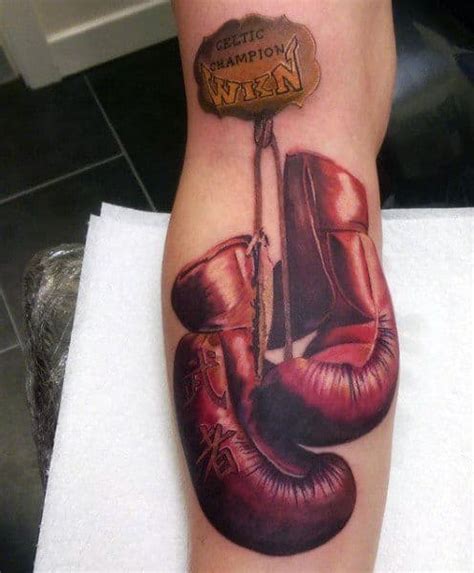 40 Boxing Tattoos For Men - A Gloved Punch Of Manly Ideas