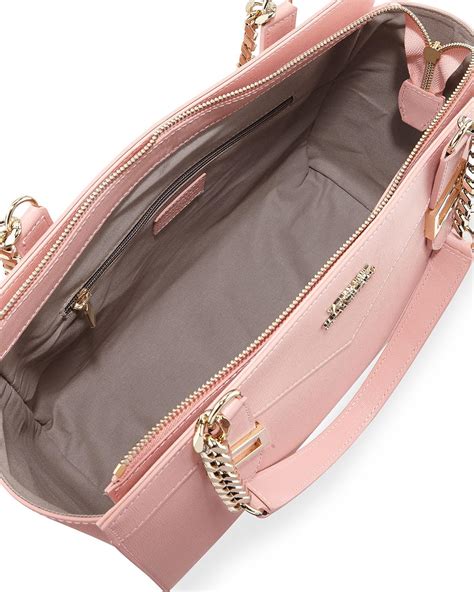 Pink Shoulder Leather Bag | semashow.com