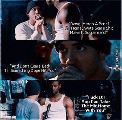 Eminem killed the last 3 rap battles in 8 mile Eminem Funny, Eminem Quotes, Rapper Quotes ...