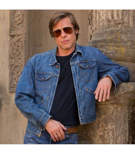 Once Upon a Time in Hollywood Brad Pitt Cliff Booth Blue Denim Jacket