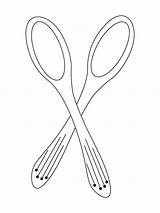 Spoon Coloring Pages sketch template