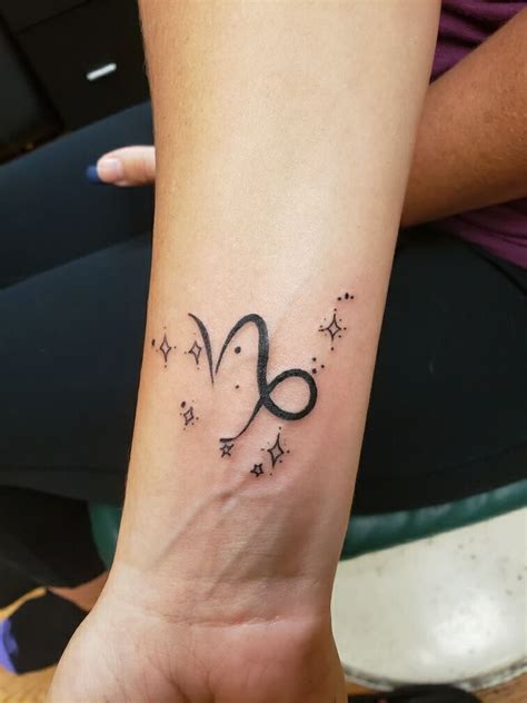 Capricorn tattoo. Constellation and zodiac sign | Capricorn tattoo, Forearm band tattoos, Small ...