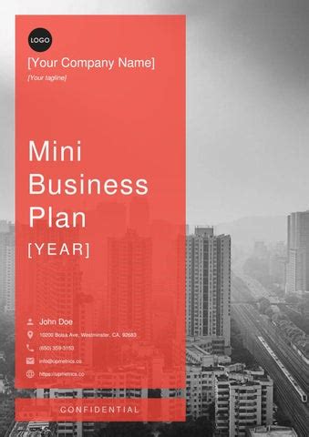 Mini Business Plan Template by upmetrics - Issuu