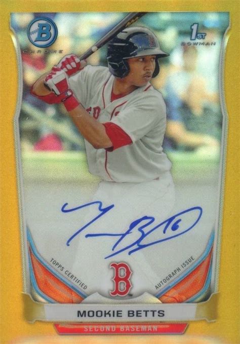 2014 Bowman Chrome Autograph Prospects Mookie Betts #MB Baseball - VCP ...