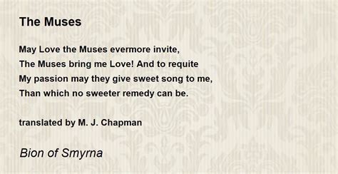 The Muses - The Muses Poem by Bion of Smyrna