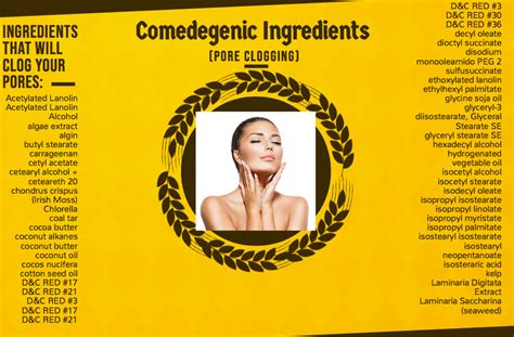 Comedogenic Ingredients - YOUR SKIN CARE SPECIALIST