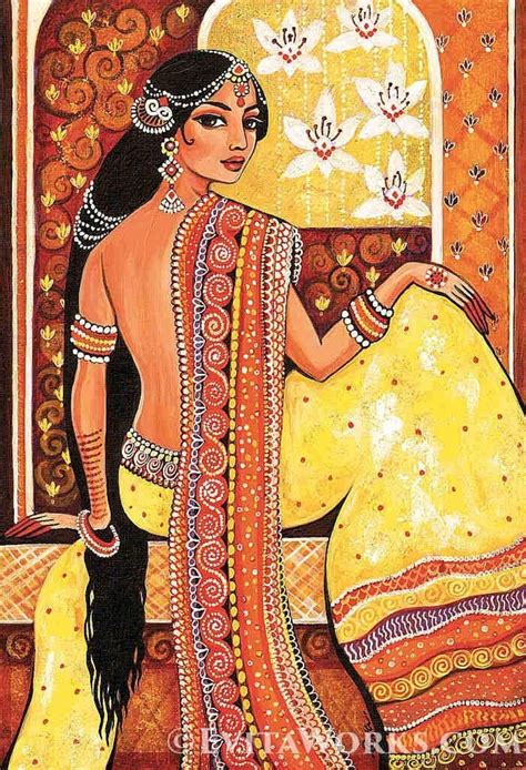 Bharat Indian woman painting Indian decor Goddess art | Etsy in 2020 | Indian women painting ...