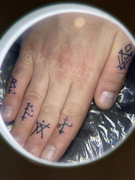 Tattoo uploaded by Kir • Celtic runes on fingers • Tattoodo