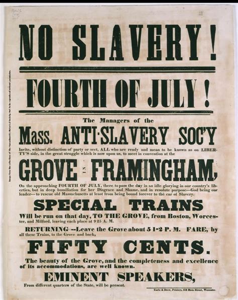 On July 4, 1854, abolitionists—including William Lloyd Garrison, Sojourner Truth, Lucy Stone ...
