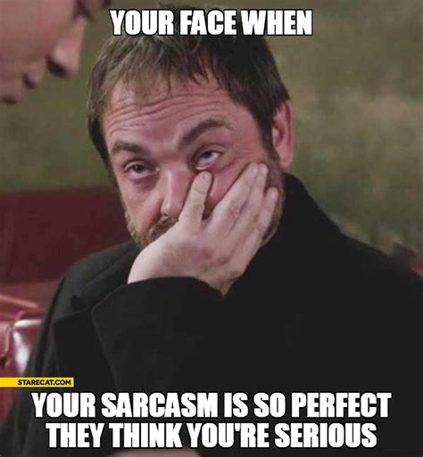 Your face when your sarcasm is so perfect they think you’re serious ...