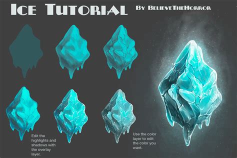 Ice Tutorial by BelieveTheHorror on DeviantArt