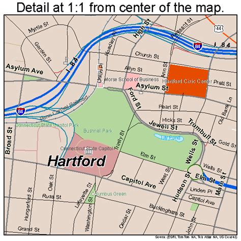 Hartford Connecticut Street Map 0937000