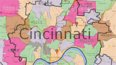 Zip Code Map Cincinnati