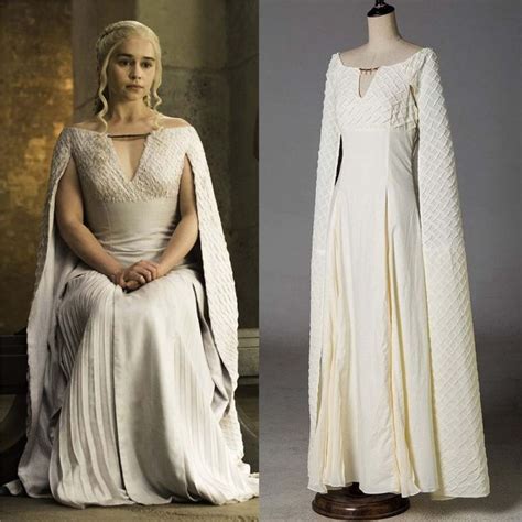 Vestido Blanco Daenerys Targaryen Cosplay | Daenerys targaryen white dress, Game of thrones ...