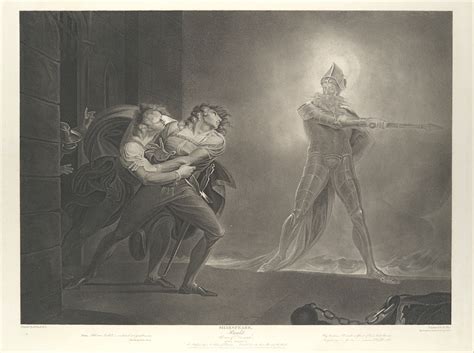 Robert Thew | Hamlet, Horatio, Marcellus and the Ghost (Shakespeare, Hamlet, Act I, Scene IV ...
