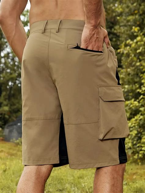 Men's Trendy Contrast Color Outdoor Cargo Shorts Hiking - Temu