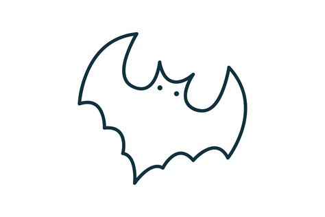 Icon Halloween Bat Line Art Graphic by sailingshipstudio · Creative Fabrica