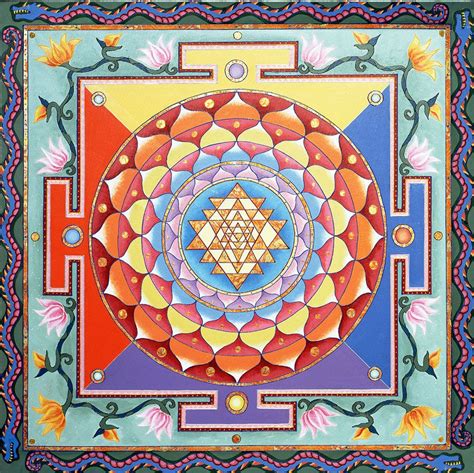 Sri Yantra Square by Paul Heussenstamm Buddhist Symbols, Sacred Symbols ...