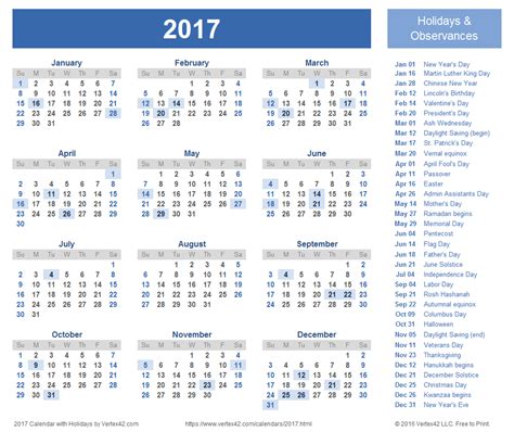 2017 Calendar Templates and Images