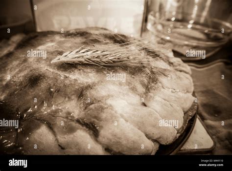 Traditional Serbian bread: cesnica Stock Photo - Alamy