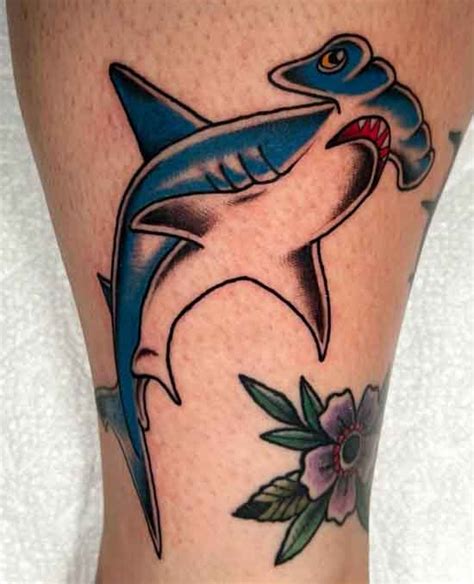 Traditional Hammerhead Shark Tattoo