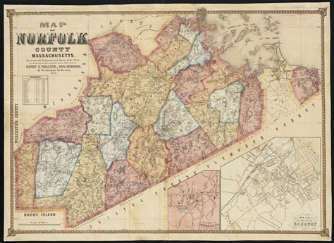 Map of Norfolk County, Massachusetts - Norman B. Leventhal Map ...