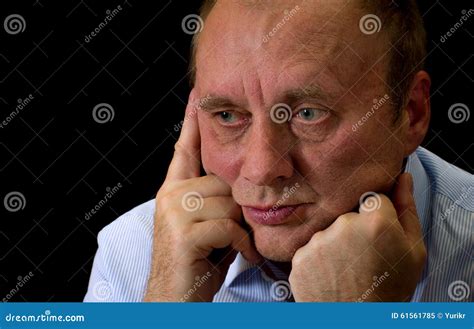 Mature Man with Despair on the Face Stock Image - Image of look, person: 61561785