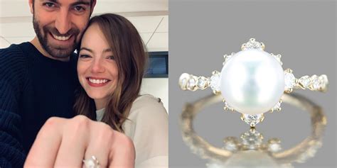 Emma Stone's Pearl Engagement Ring Details and Photos