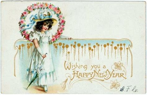 Happy New Year! A look back at 40 elegant vintage postcards - Click ...