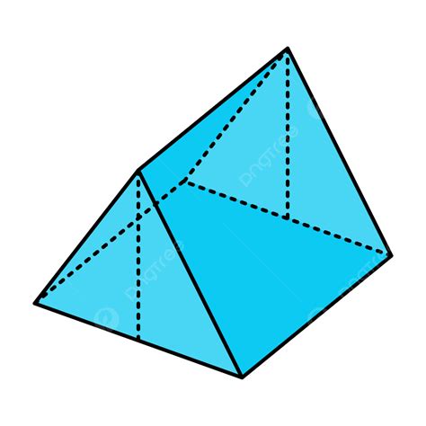 Triangular Prism Clipart Transparent PNG Hd, Triangular Prism In Blue Color, Triangular Prism ...