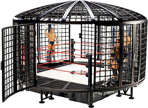 WWE Wrestling Ring Elimination Chamber Exclusive Playset Mattel Toys ...