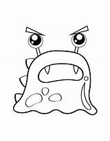 Printable Cute Monster Coloring Page sketch template