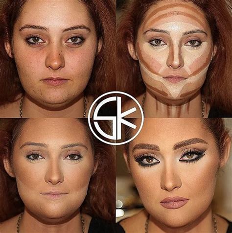 How To Contour Your Face Before And After