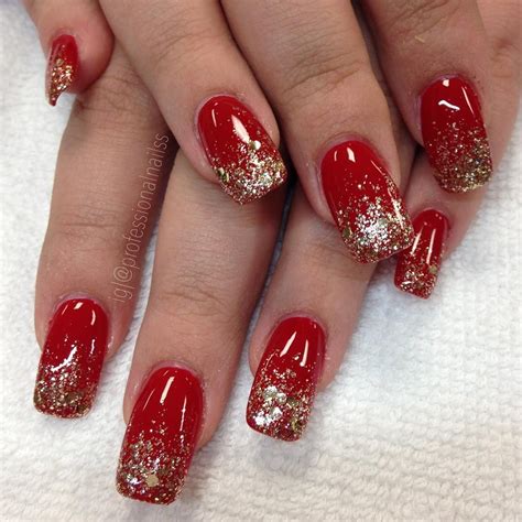 Professional Nails on Instagram: "Flashy fresh ruby red with a splash ...