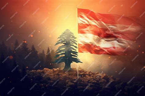 Premium AI Image | Flag wallpaper of Lebanon