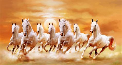 Beautiful White Horses - 7 White Horses Running (#281788) - HD Wallpaper & Backgrounds Download