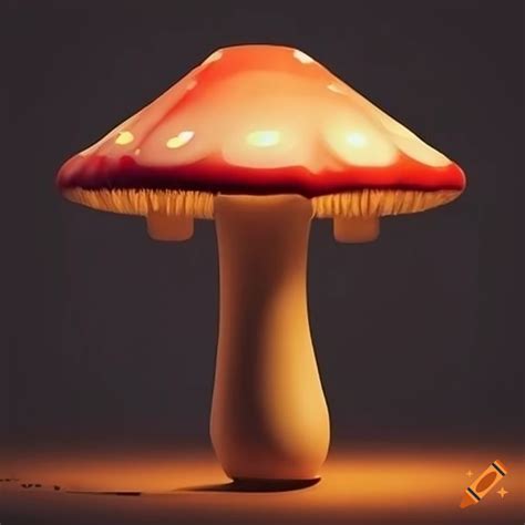 Creepy mushroom-shaped lamp