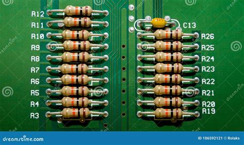 Circuit Board with Resistors Stock Image - Image of electrical, gadget: 106592121