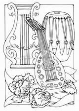 Coloring Page Musical Instruments  Free Printables Img 18447 sketch template