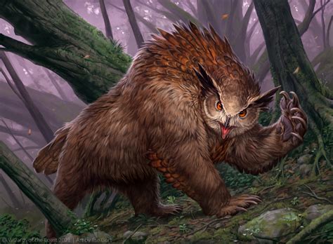 Owlbear MtG Art from Adventures in the Forgotten Realms Set by Ilse ...