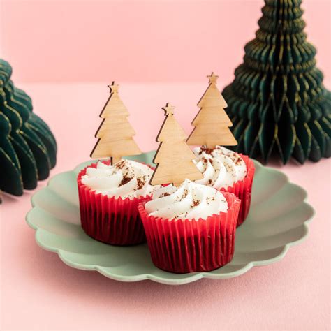 Wooden Tree Cake Toppers By Postbox Party