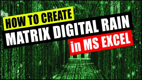 Matrix Digital Rain in Excel - XL n CAD