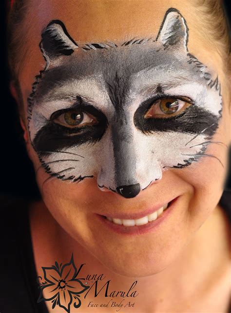 How to paint a raccoon face for halloween | ann's blog